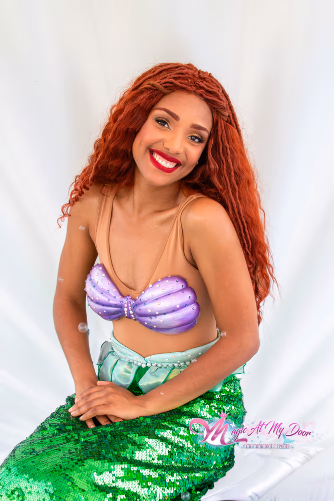 Live action Ariel at a princess party | Magic At My Door
