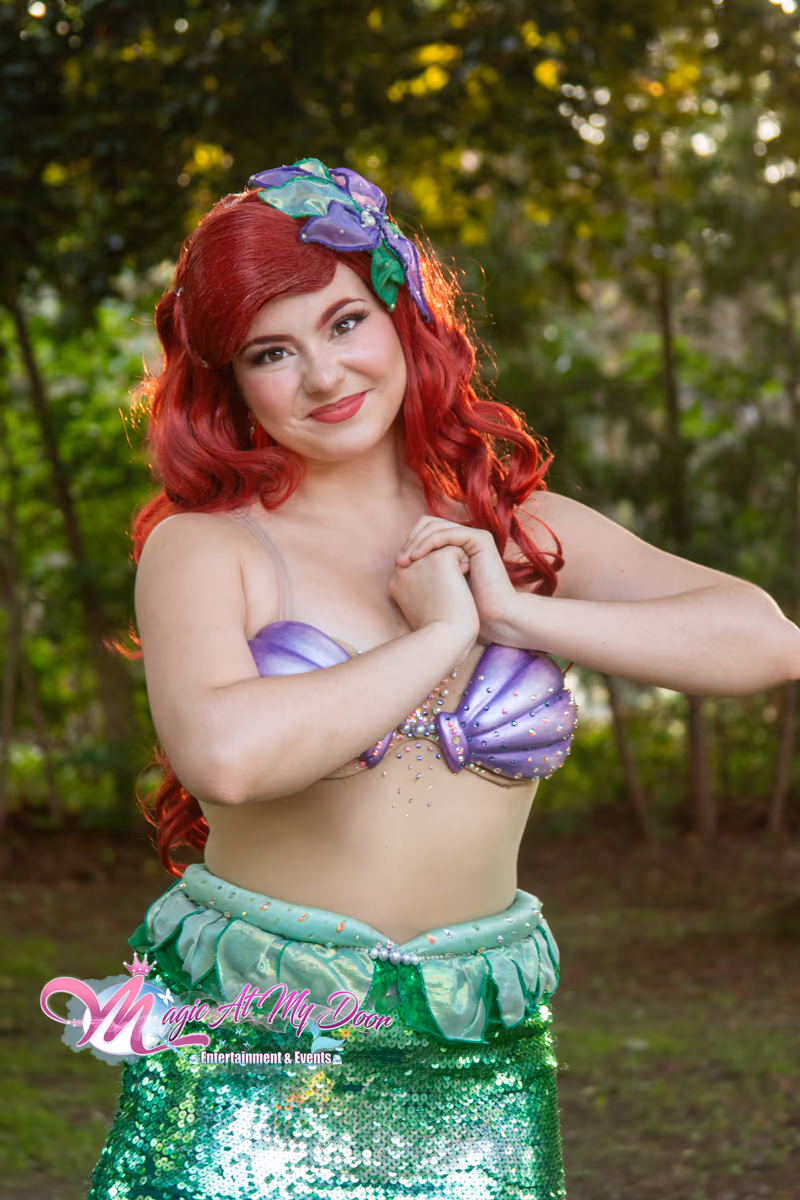 Ariel the mermaid smiling at a Toronto party | Magic At My Door