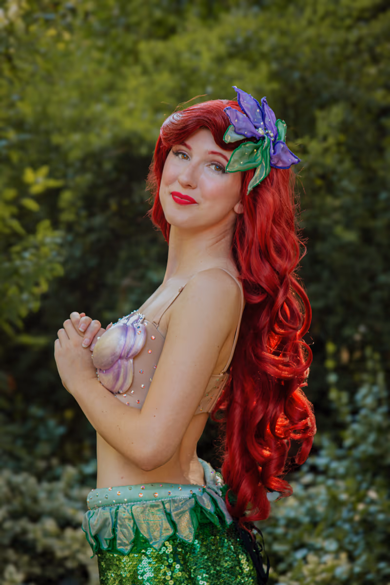 Ariel mermaid performer with red hair | Magic At My Door