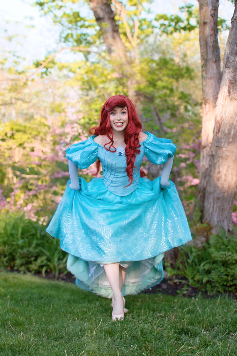 Ariel in her teal gown at a Toronto party | Magic At My Door