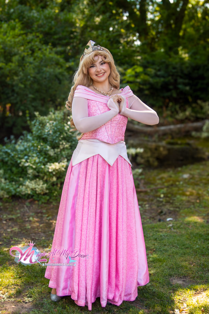 Princess Aurora character at a Toronto party | Magic At My Door