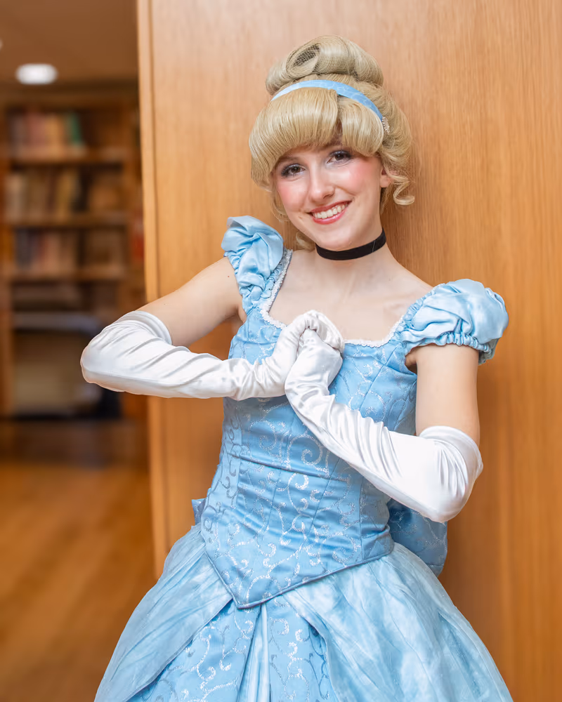 Cinderella performer at a library event | Magic At My Door