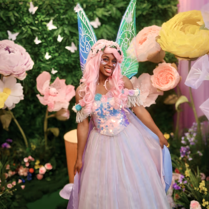 Rose Rainbow Fairy Princess with butterfly wings | Magic At My Door