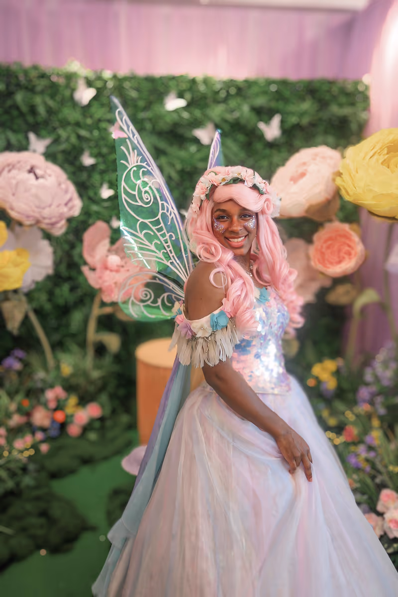 Rose Rainbow Fairy Princess in an enchanted garden | Magic At My Door