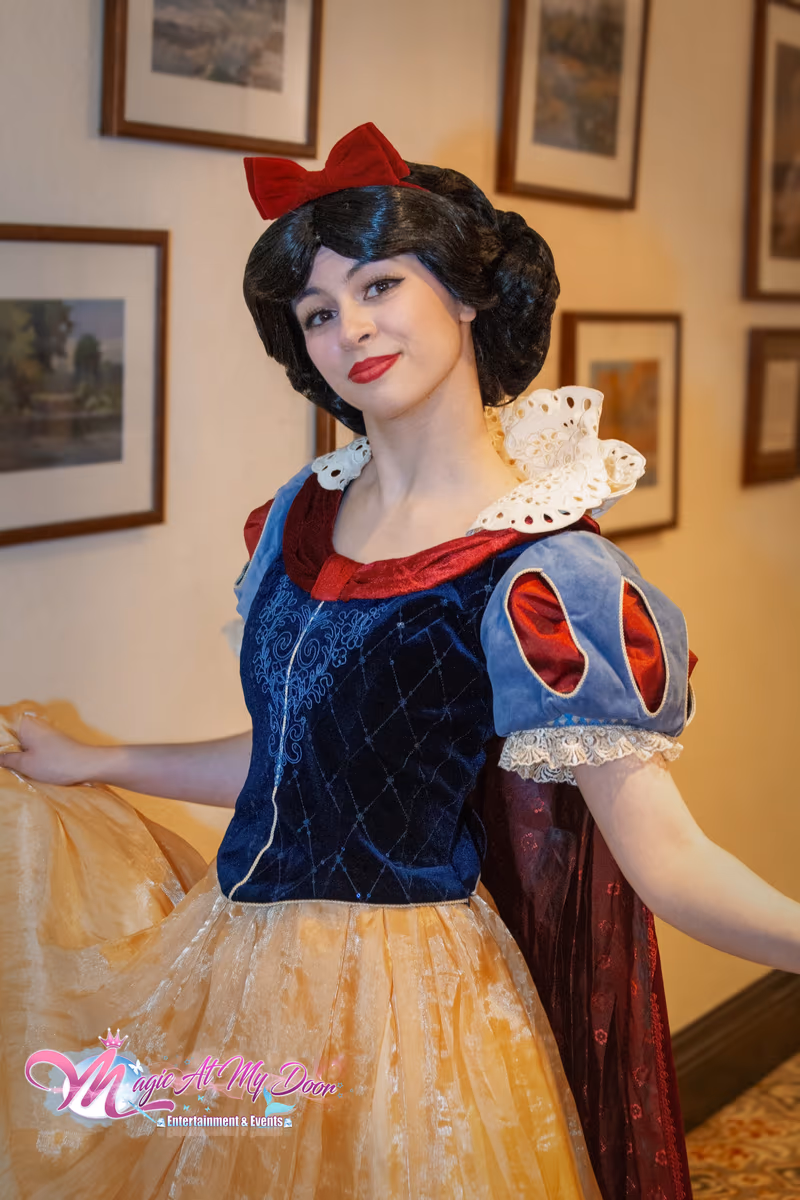 Snow White princess character twirling | Magic At My Door